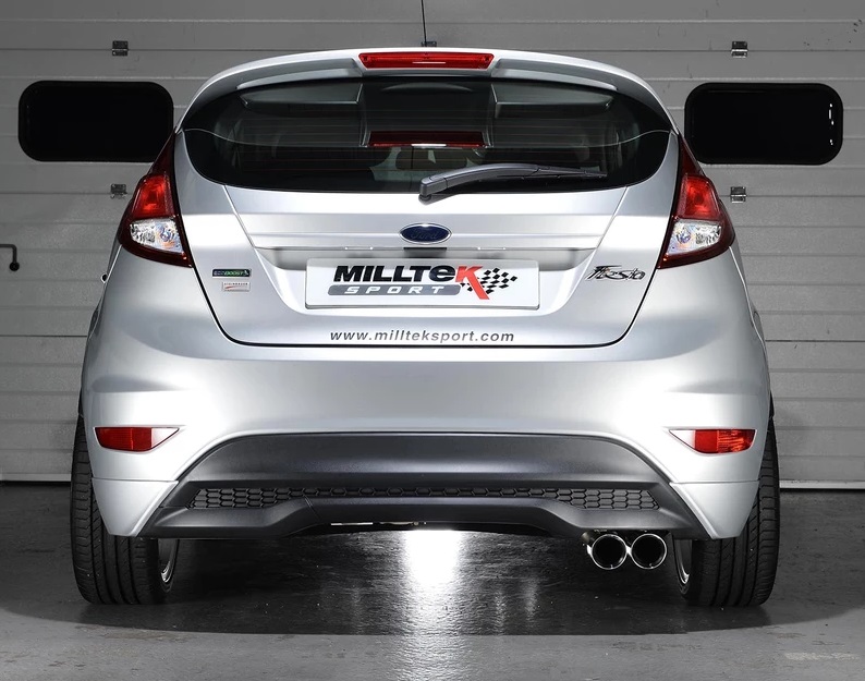 Milltek Sport Cat Back – Polo GTI 2.0TSI, Resonated, Carbon Fibre Trims